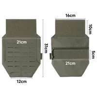 Tactical Panel Protect Pouch Magic Tape Multi-fit Pocket Retention Flap  Plate Carrier Pouch Assault Hunting Vest Tool Bag 2