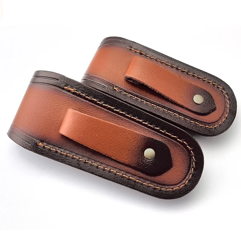 Leather Knife Sheath 2 Sizes with Brass Buckle