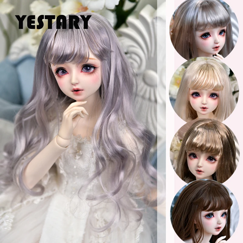 

YESTARY BJD Doll Wig is Suitable For 1/3 1/4 1/6 Size Doll Accessories Wigs Toy Tress Soft Silk Waves Long Hair Air Bangs Wigs