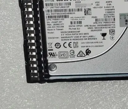 For P18482 001 P18422 B21 480gb SATA 6g SSD solid state server hard drive
