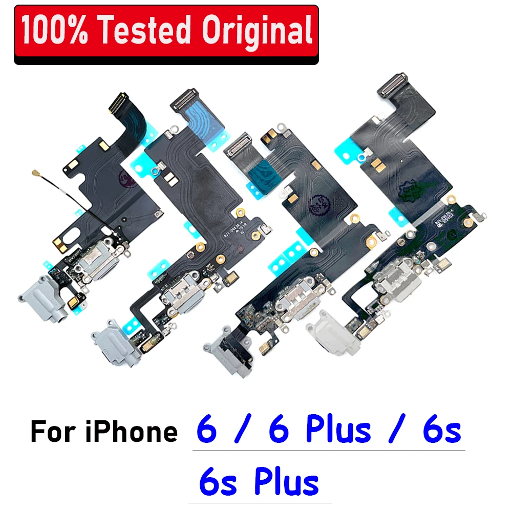 

100% протестированный оригинальный для iPhone 6 / 6 Plus / 6S / 6S Plus USB-порт для зарядки док-станция штепсельная плата гибкий кабель