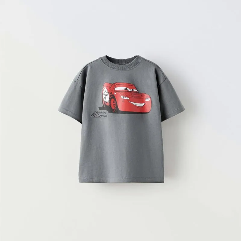 Disney Clothes New Children Fashion Casual Tshirt White Round Neck Tops Summer Costume Cute Print Tshirt For Boys And Girls 2