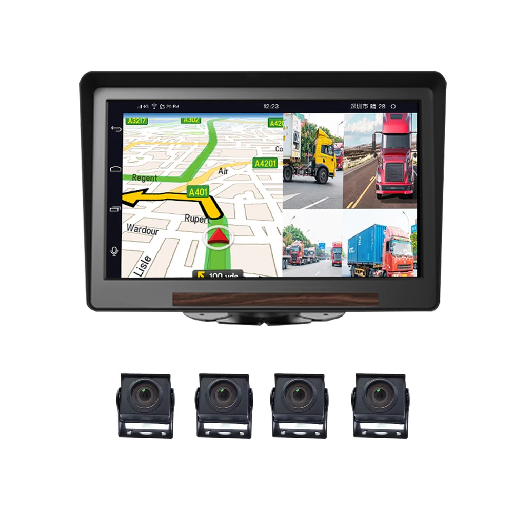 Phisung K20 4g truck dvr with DMS, ADAS 4 cams record fit the cmsv6 platform for gps fleet management car black box RS232 & 485