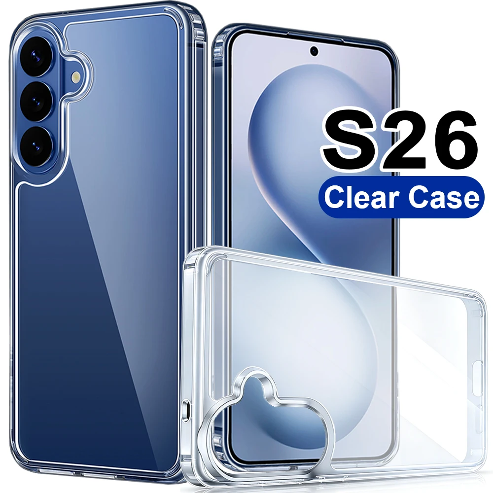 Transparent Anti-Yellowing Shockproof Phone Case with Protective Bumper
