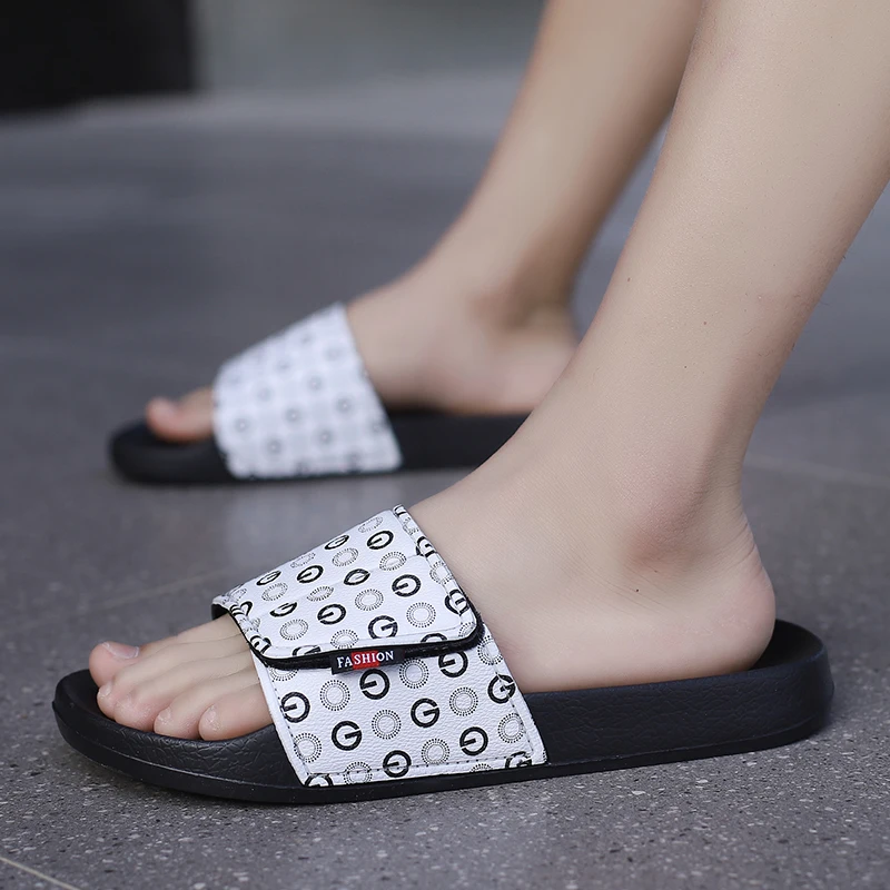 Men Fashion Slippers Slides Sandals Print Design Garden Shoes Outdoor Beach Sandals Flip Flops Casual Shoes Plus Size 39-47