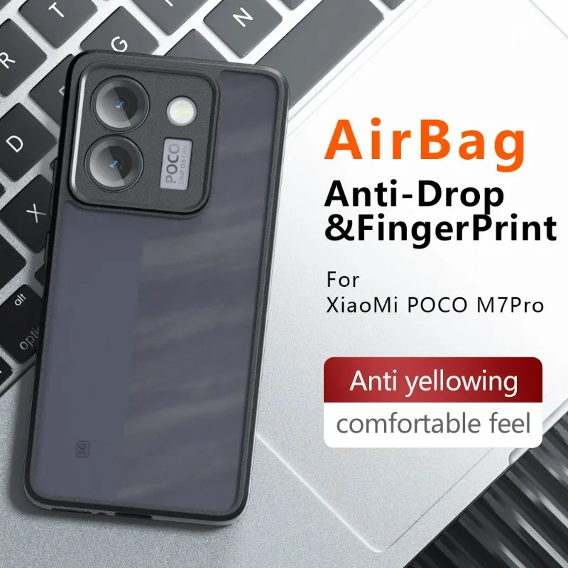 Enhanced Frosted TPU PC Phone Case - Shockproof Armor Acrylic Matte Hard Bumper