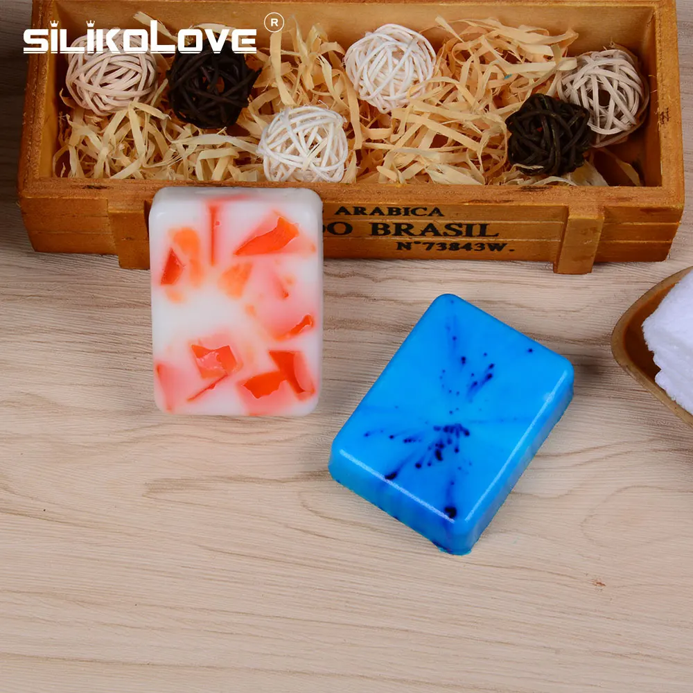 6 Holes Large Square Shape Silicone Soap Molds DIY Kitchen Tools Handmade Soap Making Craft Forms Moulds silicone mold