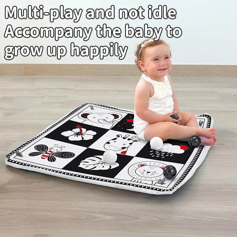 Baby Play Gym Play Mat Children Play Mat Rack Newborn Baby Activity Gym Mat 0-36 Months Tummy Time Crawling Game Blanket Toys - 4