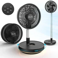 Belife X10 Portable Fan, Cordless Oscillating Fan with Remote, Foldable Telescopic Adjustable Height Fan with LED Light & Timer 1