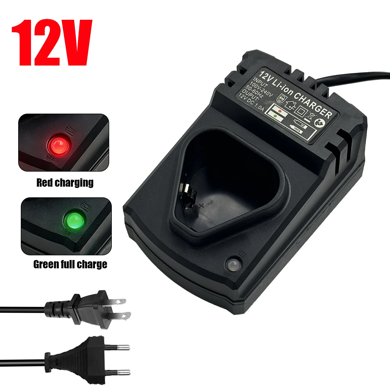 Electric Drill Charger Universal DC US/EU Li-lon Rechargeable Support 100-240V For Drill Electrical Wrench Tool