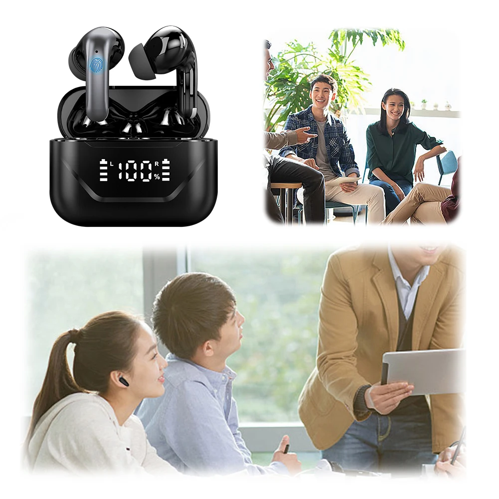 Smart AI Real-time Two-Way Earbuds Long Battery Life 144 Languages Translation Earphones ANC Noise Canceling for Android and iOS