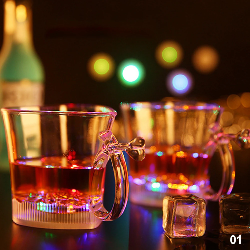 Flashing Cup Wine Beer Whisky Mug Water Beverage Drinking Glass LED Automatic Glowing Cup Party Decorative Supplies For Led Glowing Cup