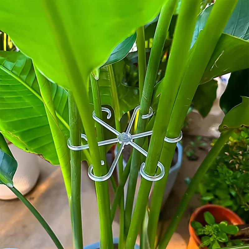 4pcs Plant Anti-Toppling Support Pole Green Plant Fixator Flower Hydroponic Folding Fixed Support
