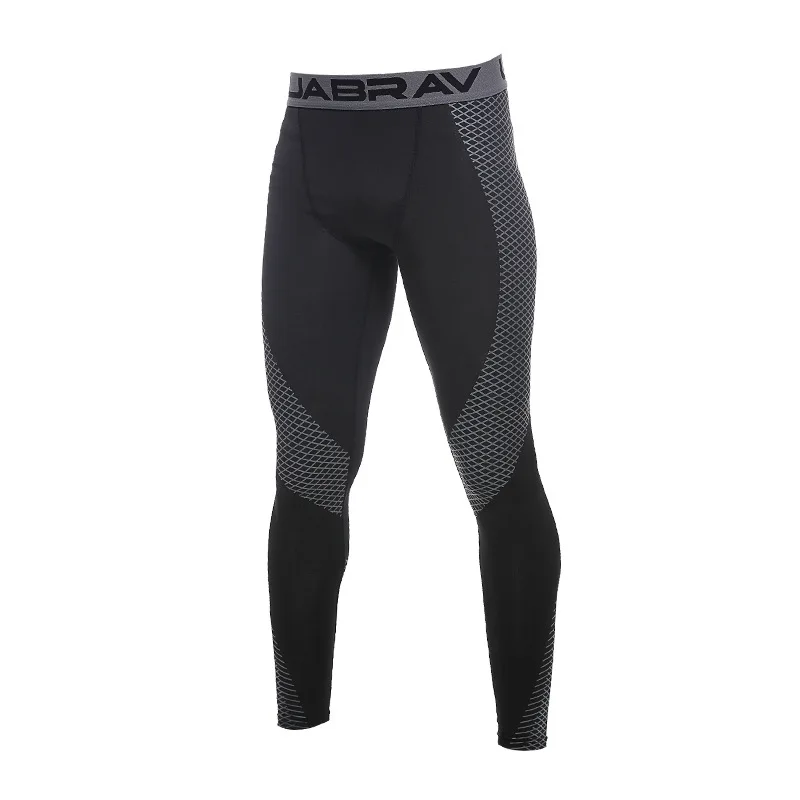 Winter men's leggings gym fitness outdoor running quick-drying pants breathable lycra compression sweatpants sports tights