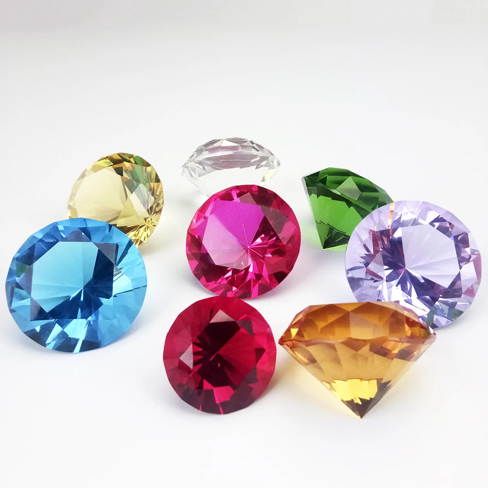 Vibrant Crystal Diamond Paperweight and Ornament Gift