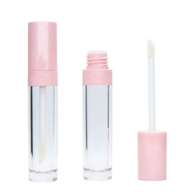 

6.5ml Pink lip gloss tubes containers Empty Refillable lipgloss tube Lip Balm Glaze Sample travel Bottle Cosmetics Accessories