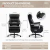 tainable Leather Electric Ergonomic Reclining Home Office Desk Chairs with Massage, Big and Tall Comfy Computer Chair 3