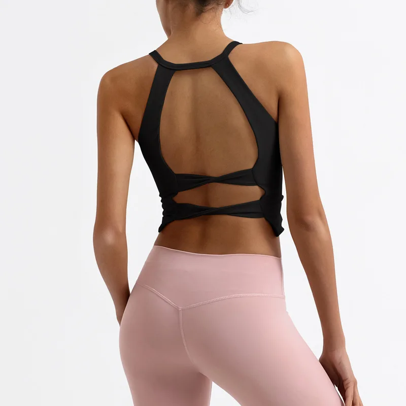 Solid Color Fitness Women Sport Bra Gym Yoga bra Athletic Tight Top Workout Train With Chest Pad High quality shockproof