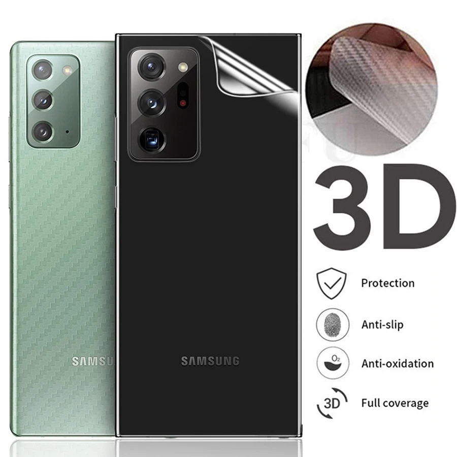 10 шт. 3D защитная задняя пленка из углеродного волокна для Samsung Galaxy Note 20 S22 Ultra 5G S21 S20