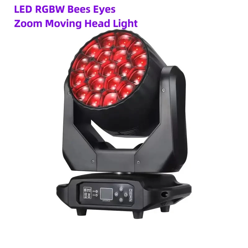 LED Wash Big Bees Eyes Moving Head Lights 19X15W/19X40W RGB 4-in-1 Zoom Beam Stage Christmas Party Effect For Disco Dj Show