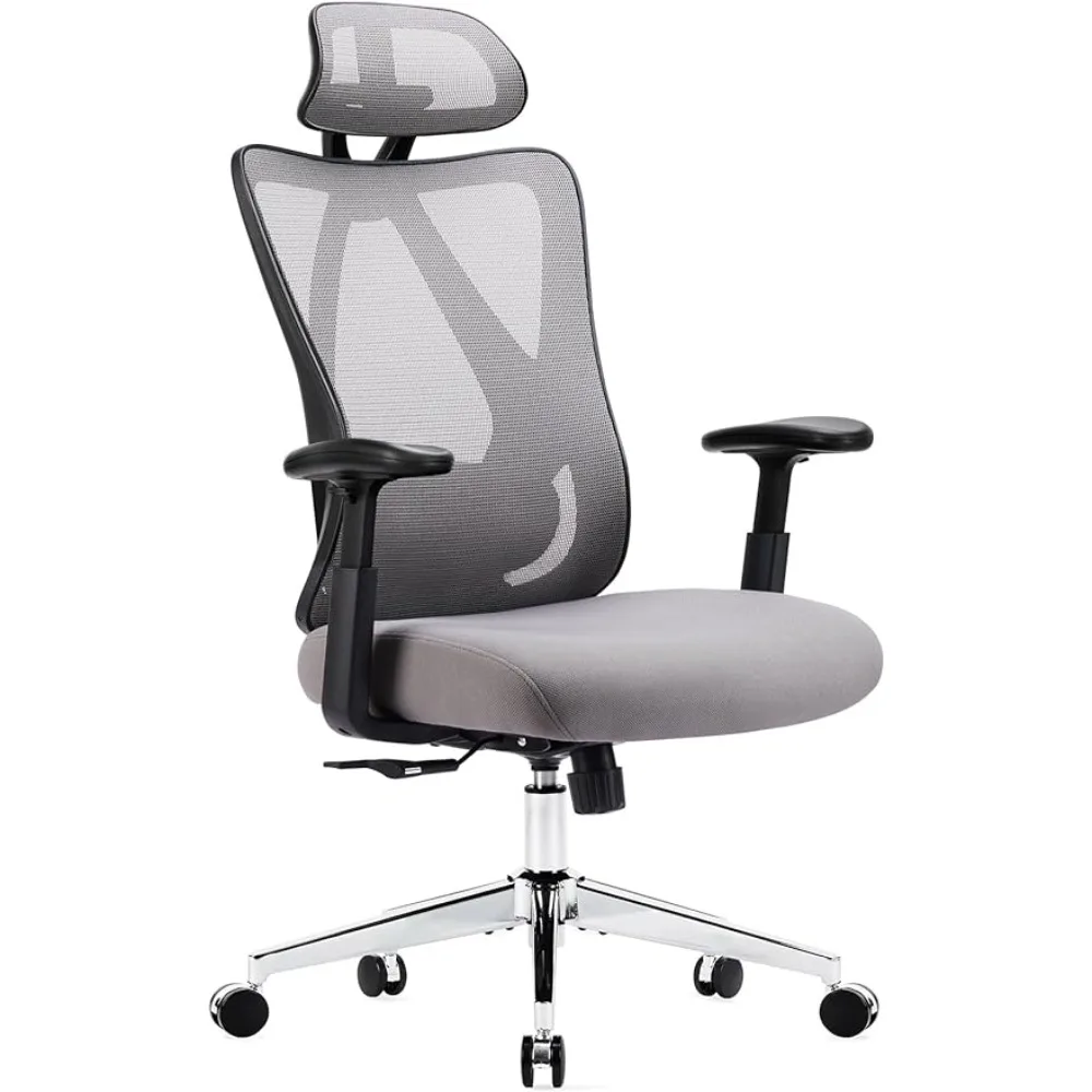 

Free Shipping Office Chair Desk Chair Computer Chair Ergonomic Office Chair With 2D Armrest Adjustable Lumbar Support & Headrest