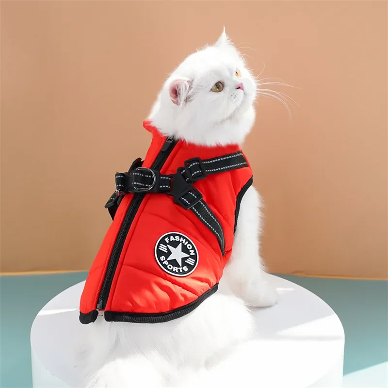 Dog Clothes Large Pet Dog Jacket With Harness Winter Warm Waterproof Big Coat for Labrador Chihuahua French Bulldog Outfits