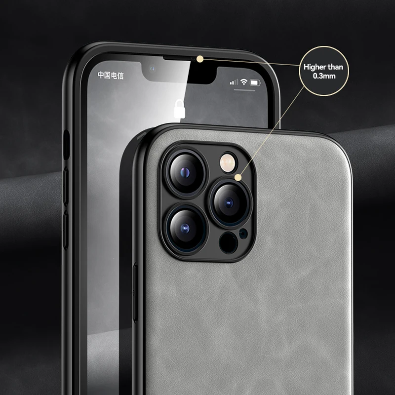 Premium Magnetic Leather Phone Case with MagSafe and Car Holder Compatibility