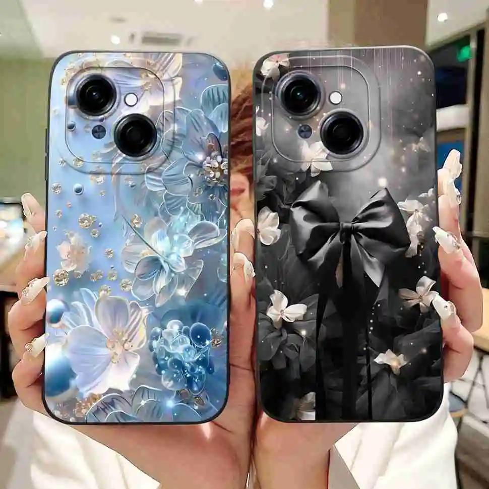 Black Butterfly Ultra-Thin Soft Silicone Case - 6.67 Back Cover
