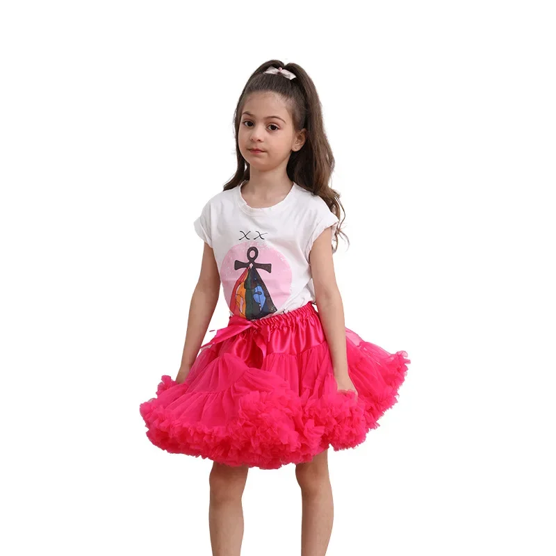 Jupe Tutu Fille En Tulle Pailleté - Taille élastique, Pour Danse, Fête, Carnaval, Noël, Halloween - Plusieurs Tailles