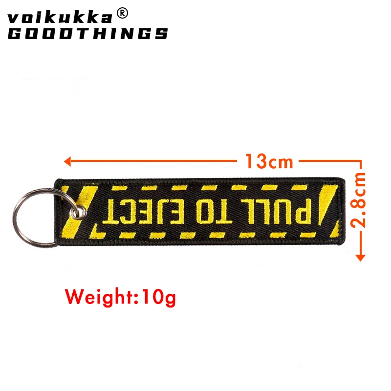 Llavero Bordado "Pull To Eject" DonJordi - Para Pilotos, Motociclistas Y Aventureros, Diseño Original