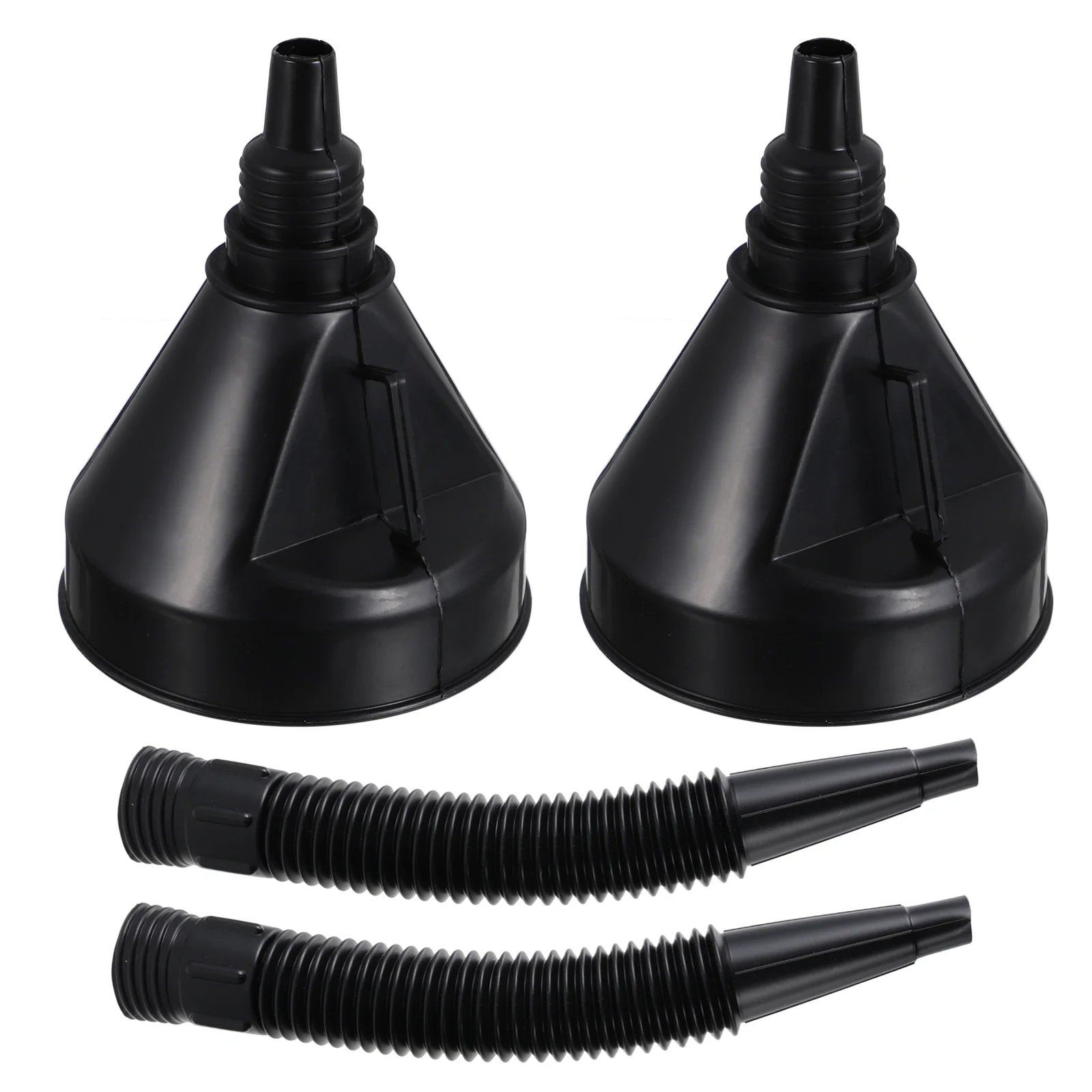 

2 Pcs Funnel Oil Fill Wide Mouth Fuel Engine Kerosene Transmission Plastic Automotive