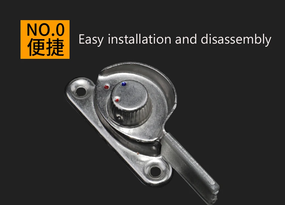 Description Picture 6 of itemStainless Steel Window Lock Insurance Anti-theft Aluminum Alloy Window Crescent Lock Plastic Sliding Door Translation Window