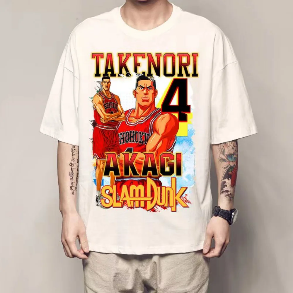 

Akagi Takenori Anime T-shirt Slam Dunk Manga Graphic Oversized Men Cotton Short Sleeve Tee Women Top Summer Streetwear Clothing
