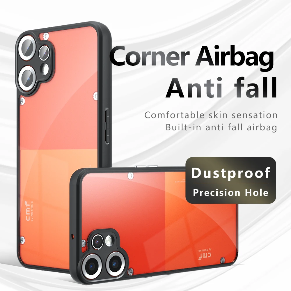 Enhanced Title: Premium Frosted Transparent Acrylic Drop-Proof Case