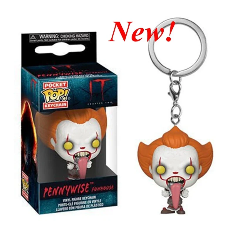 thumbnail image 1 of Nuevos llaveros Funko POP Joker Pennywise Scream Ghost Face Chucky llavero accesorios figuras modelo juguetes regalos colección, 1 of 5