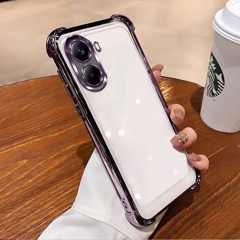 Enhanced Protective Silicone Back Cover with Plated Finish