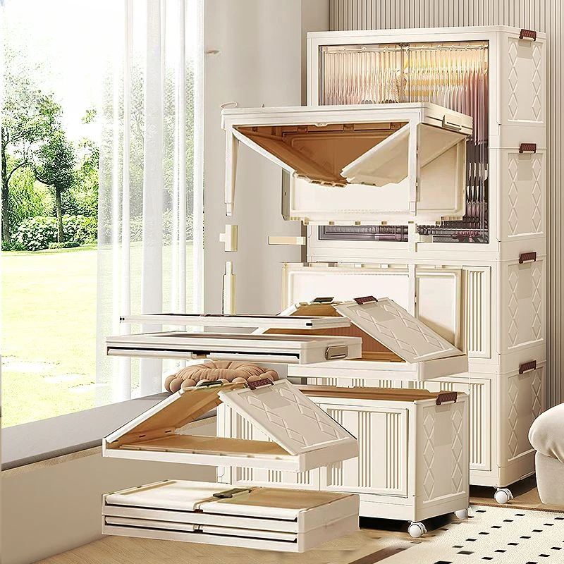 Cabinets Bedroom Children Wardrobes Plastic Shelves Organizer Children Wardrobes Open Closets Szafa Na Ubrania Furniture MR50CW