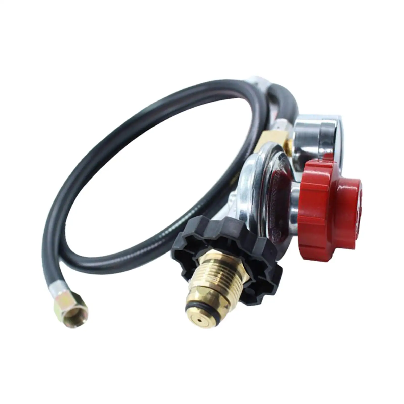 Regulador de Gás o 30psi com Calibre e Indicador de Mangueira Pol Conector Substituição para Fogão a Gás Fogo Churrasco Fornecimento de Alta Pressã