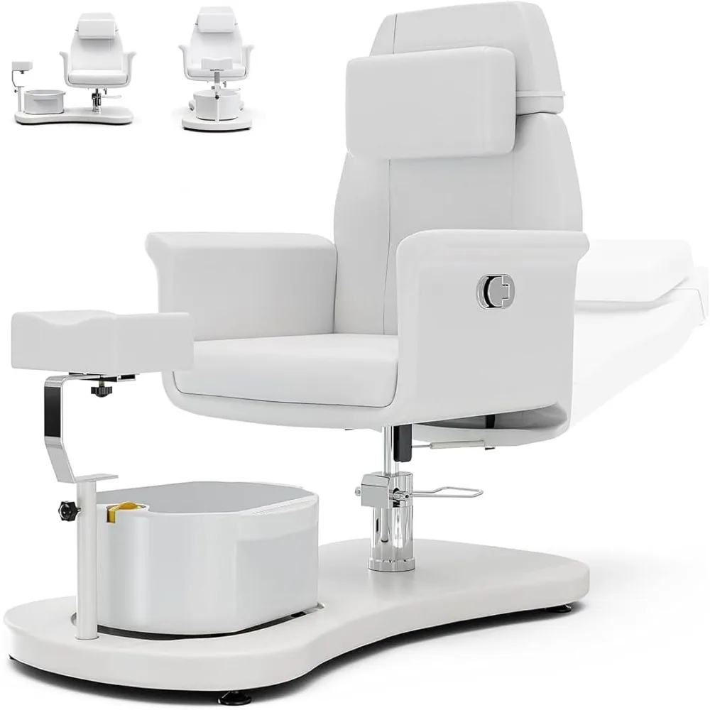 Description Picture 2 of itemPedicure Chair for Nail Tech, Upgraded 360 Swivel Hydraulic Lift Reclining Pedicure Station, Pedicure Unit for Pedicure Chairs