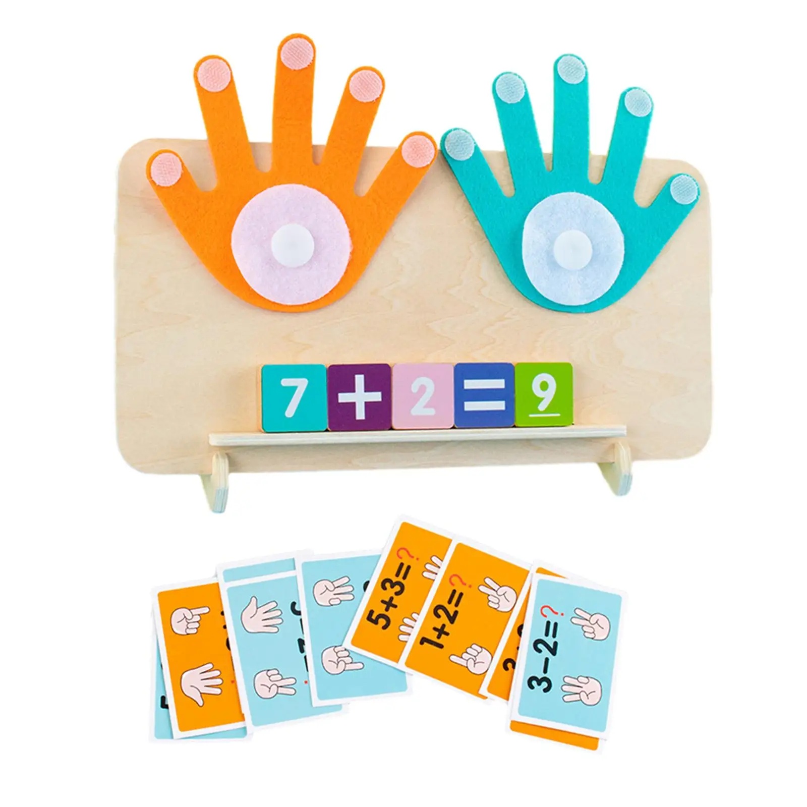 Felt Finger Numbers Math Toy Kids Math Manipulatives Educational Learning Number Toy for Age 3+ Boys Girls Preschool Travel Game