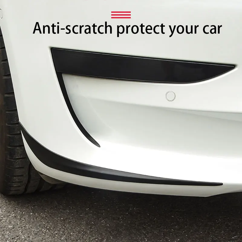 Front Bumper Corner Protect Trim For Tesla Model 3-Anti-Collision Stainless steel Strip Decoration Sticker