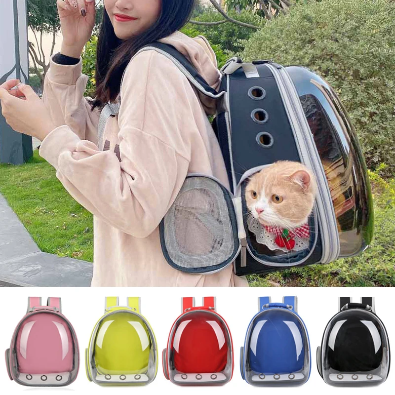 Pet Carrier Backpack Transparent Capsule Bubble Pet Backpack Small Animal Puppy Kitty Bird Breathable Carrier for Travel