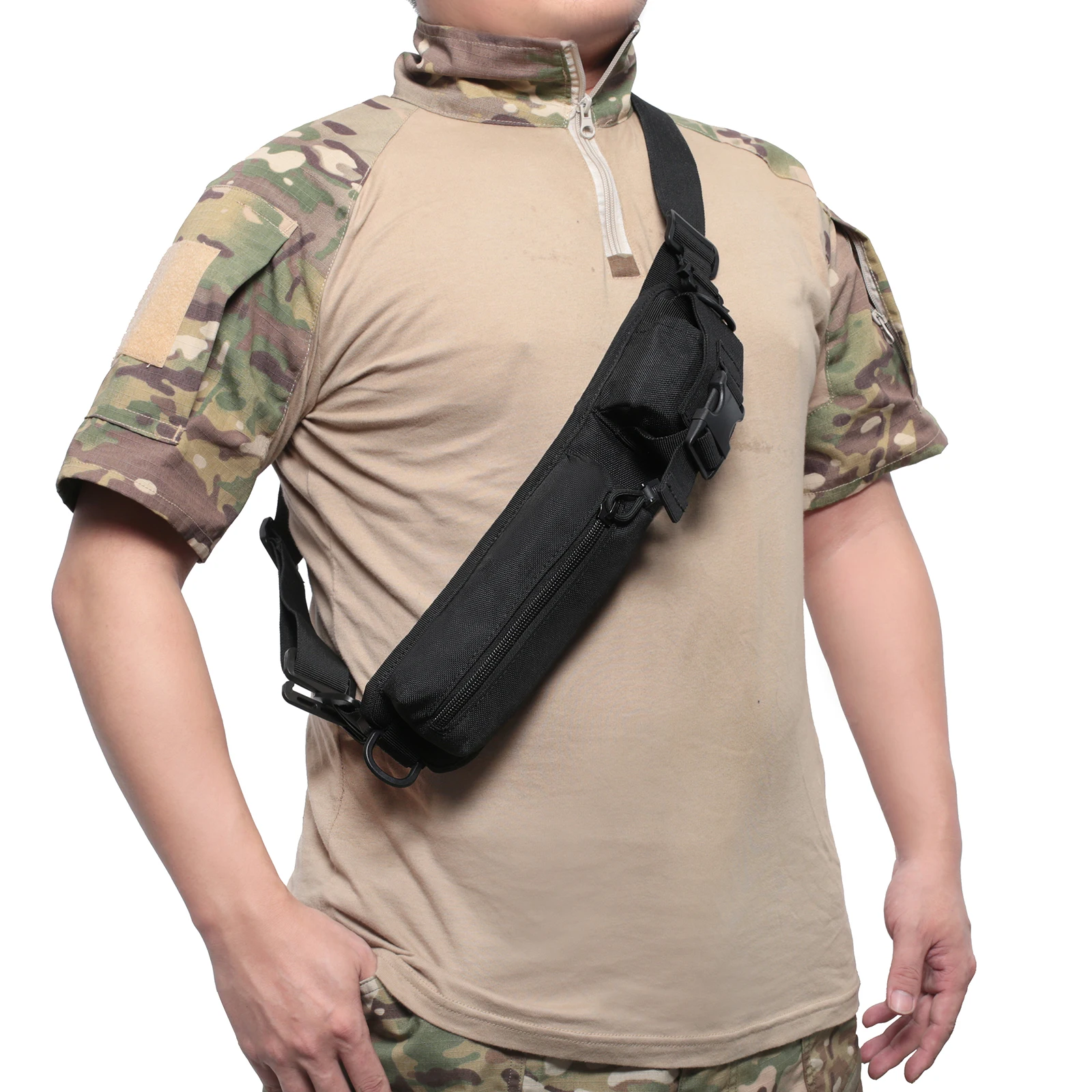 Mochila táctica con correa para el hombro, bolsa Molle para llaves, linterna, herramientas EDC, accesorios de caza y acampada al aire libre