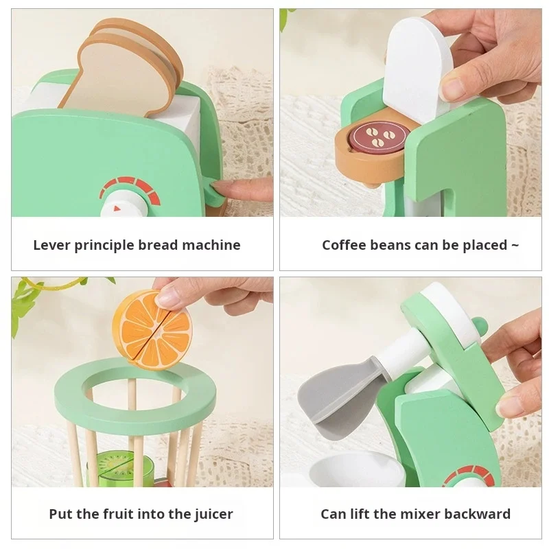 Funny Children's Kitchen Wooden Simulation Kitchen Set Fruit and Vegetable Cutting Fun Parent-child Interactive Toy Gift