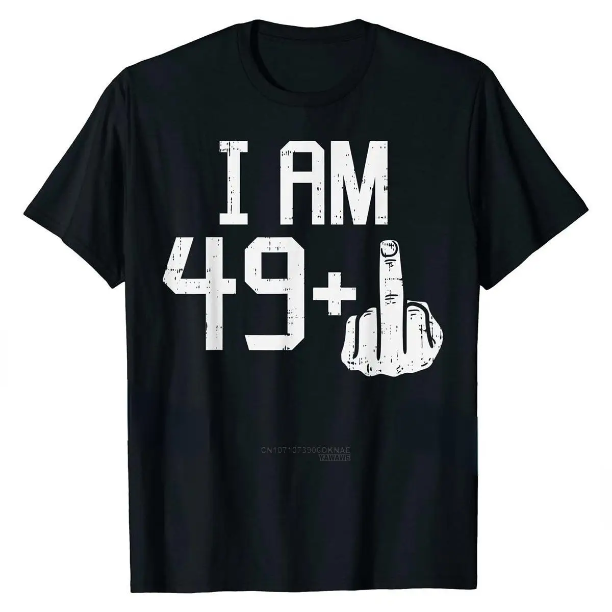 

Mens 49 1 Plus Middle Finger Fifty Funny 50 Yr 50th Birthday Gift T-Shirt Tees Graphic Design