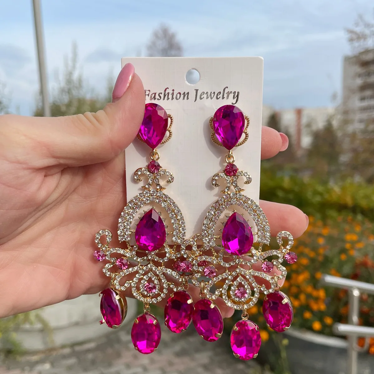 Paire De Boucles D'oreilles Vintage Rétro - Bijou Fantaisie Ancien - Occasion Bon état - Fabriqué En France