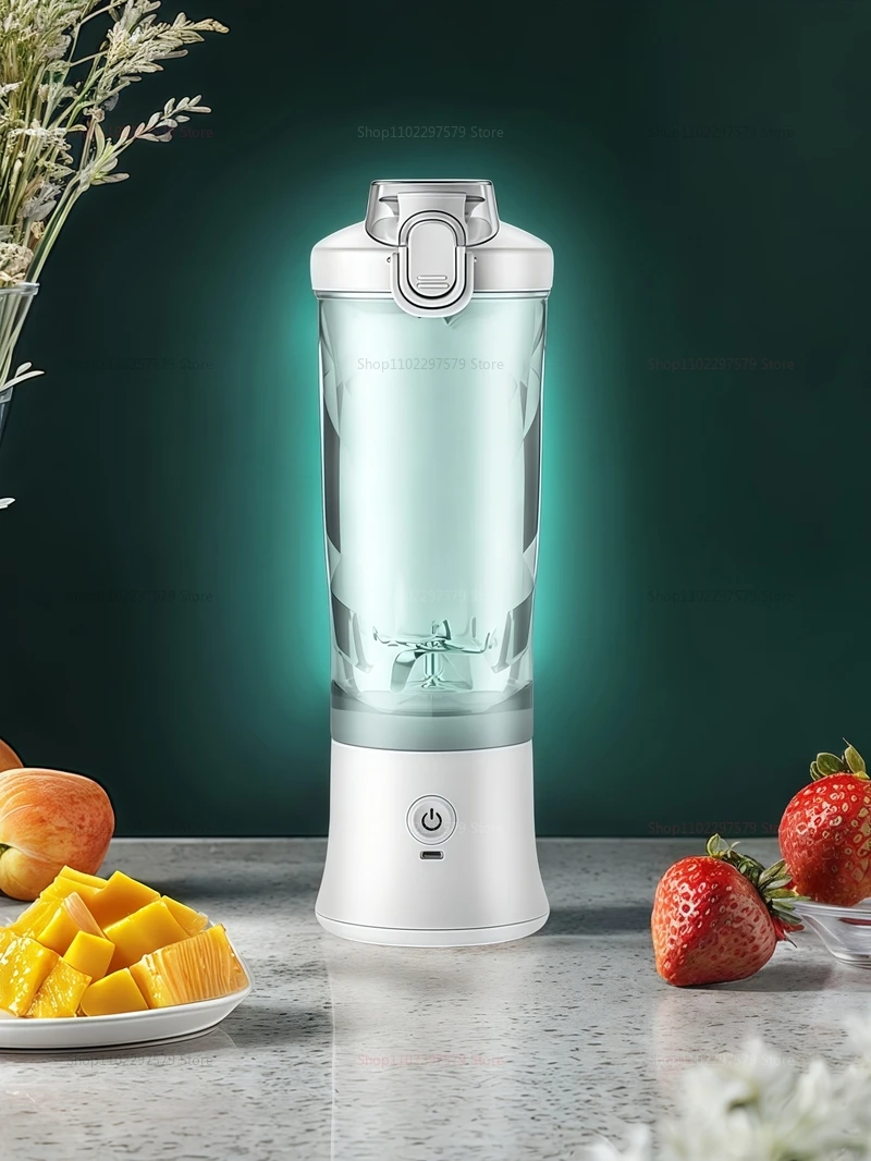 Portable Electric Juicer - USB Rechargeable 600ml Mixer for Milkshakes and Juice