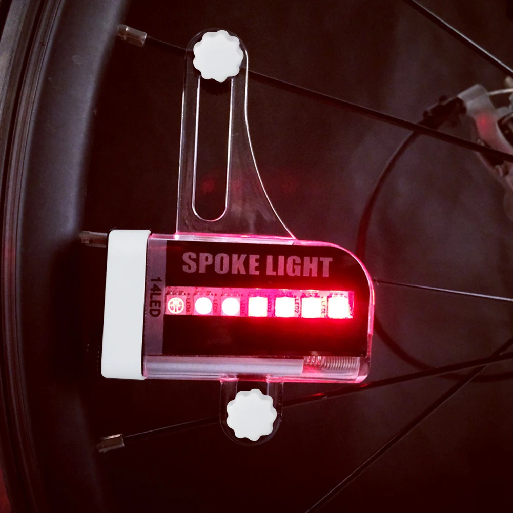 Bike Wheel Light Cycling Bicycle Colorful Signal Tire Spoke Light USB Rechargeable 14 RGB LED Cycling Bicycle Wheel Signal Lamp