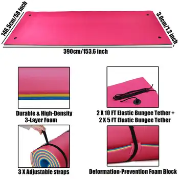 390CM*146CM Floating Pad Summer New Large Outdoor Tear-Resistant XPE Foam Swimming Pool Water Blanket Float Mat Bed 2