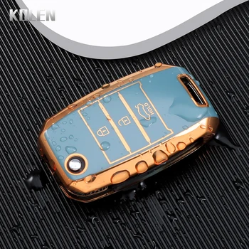3 4 pulsanti TPU Car Flip Key Case Cover per KIA RIO 3 K2 K3 K4 K5 Sportege Picanto Optima Soul Ceed Sorento Forte Stinger Cerato - 3 4 pulsanti TPU Car Flip Key Case Cover per KIA RIO 3 K2 K3